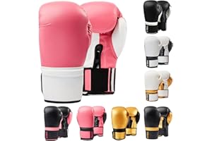 MAXSTRENGTH Max Strength Boxing Gloves with Maya Hide Leather For Training Sparring, MMA Muay Thai Kickboxing Punching Bag Mitts Workout Training & Fighting, Ventilated For Men and Women Adult