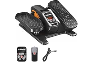 LUBBYGIM Under Desk Elliptical Machine Quiet Motorized Leg Exerciser with Smart Remote, 12-Speed Manual Programs Auto/3 Auto Programs LCD Display & Bidirectional Motion for Home/Office