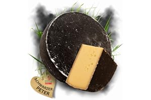 ‎TIROLER BAUERNSTANDL DIE HEIMAT DER TIROLER SCHMANKERL. Tiroler Bauernstandl Schwarzer Peter [0,200Kg] Käse am Stück Butter Käse Probierpaket Käsefondue Set Käse Aufschnitt Schmelzkäse laktosefrei Käseplatte Käsefondue Raclette-Käse Fondue Käse Gouda Paket