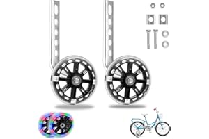 Herbst Bicicletas de apoyo para niños, 1 par de ruedas estabilizadoras universales ajustables, ruedas de entrenamiento para niños de 12 14 16 18 20 pulgadas (negro)