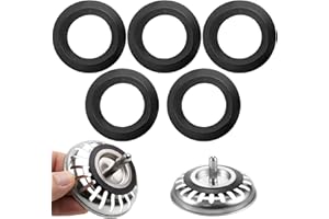 ELNX 5 juntas tóricas de goma para tapón de fregadero Franke, arandelas, junta de drenaje para tapón de fregadero Blanco, colador de cesta de 78, 79, 80, 82 y 83 mm, accesorios de repuesto para sellado