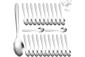 RENIMOVE Cucharillas cafe pequeñas acero inoxidable set de 24 uds 12 cms duraderas y versatiles perfectas para hogar y restaurantes faciles de limpiar y adecuadas para lavavajillas