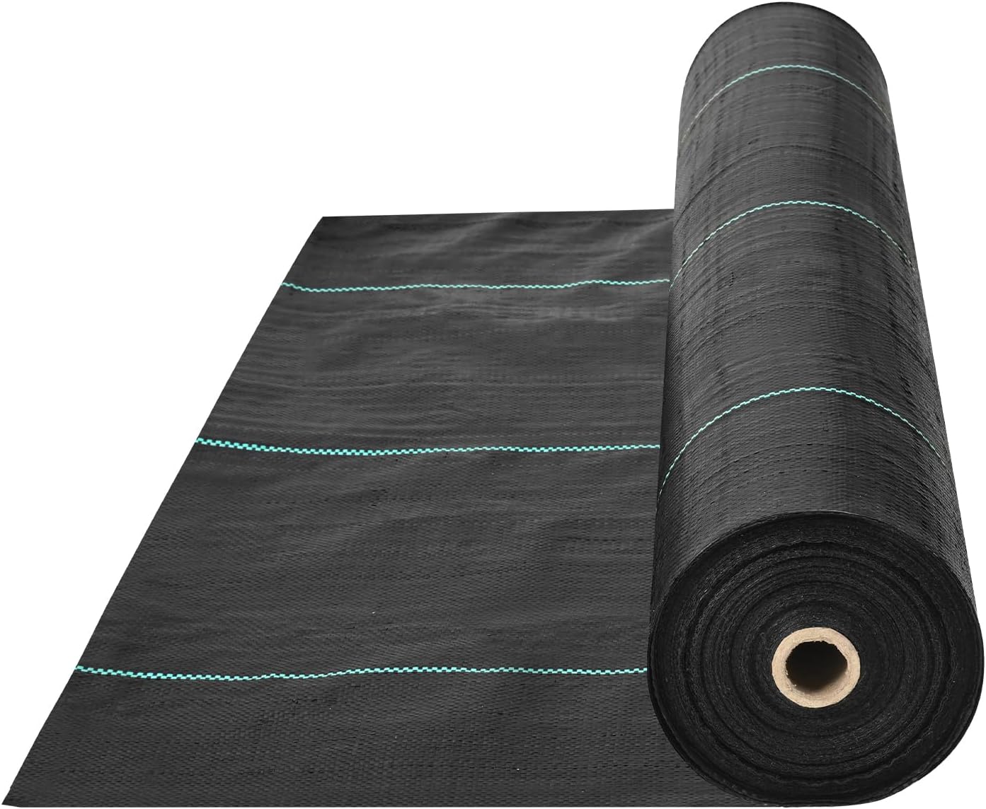 VEVOR Toile de Paillage Anti-Mauvaises Herbes 1x50 m Géotextile Tissé Anti Repousse Herbe sous Gravier 100 g/m² Toile PP Perméable Résistant à la Déchirure pour Aménagement Paysager, Couvre-Sol, Noir