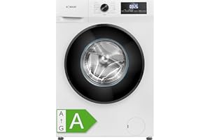 Bomann® Waschmaschine 7kg | max. 1400 U/min | 10 Jahre Motor-Garantie | effizienter, leiser & langlebiger Invertermotor | 15 Programme | Endzeitvorwahl | LED-Display | Washing Machine | WA 7175 weiß