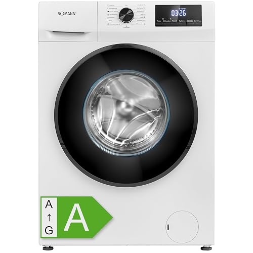 Bomann Washing Machine 7 kg | Max. 1400 rpm | Efficient, Quiet & Durable Inverter Motor | 15 Programmes | End Time Delay | LED Display | Washing Machine | WA 7175 White