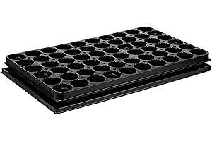‎BIGDEAN BigDean Anzuchtplatte Pro 60 Pflanzlöcher Ø 4,7 cm & Untersetzer Pflanzschale Anzuchtschale Topfplatte 53 x 31 cm