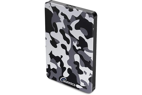 Sonnics 500 GO Gris Camo Disque Dur Externe Portable USB 3.0 Super Rapide Vitesse de Transfert pour Une Utilisation avec Un PC Windows, Mac, Xbox One et PS4 édition spéciale