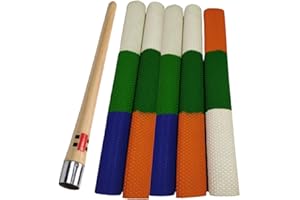 Kalindri Sports Set of Wooden Grip Applicator Gripper Cone and 5 Cricket bat Grips