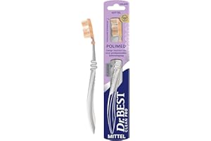 ‎DR.BEST Dr.Best Polimed Zahnbürste, Mittel, für eine bis zu 49 Prozent bessere Reinigungsleistung an schwer erreichbaren Stellen