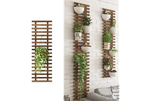 XLHWJCP Enrejado de Valla para Plantas Trepadoras, Pantalla de Visualización de Plantas, Enrejado de Madera para Jardín, Soporte de Celosía, para Maceta Colgante Decoración (90x29cm/35.4x11.4in)