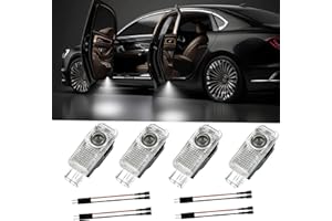 SYLSWX 4Pcs Luces LED de Bienvenida Logo para A1/A3/A4/A5/A6/Q3/Q5/Q7/A7/A8/R8/TT, Coche Logo Proyección, Proyector LED Puerta Coche, Luces Accesorios