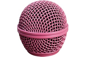 WOKYO Tête de microphone de rechange pour grille de micro en maille d'acier avec mousse intérieure(rose, 1 pièce)