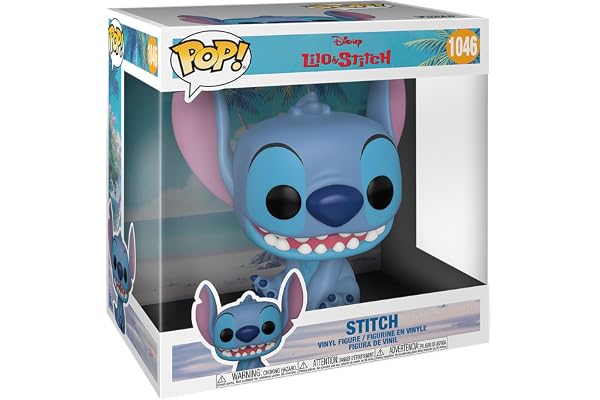 Pop Lilo and Stitch 10 Inch Stitch Vinyl Figure | Officiell tecknad film/animering varumärke – samlarobjekt vinylfigur för hyllvisning – födelsedagspresent idé för fans och