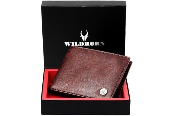WildHorn Brown Leather Men's Wallet (WH2052 CRACKLE)