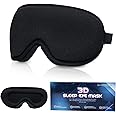 SUSNUAN Sleep Eye Mask, 3D Contoured Sleep Mask Light Blocking Sleep Mask for Women and Men, Soft and Comfortable Night Eye Blinder, Suitable for Travel, Lunch Breaks, Sleeping, Meditation, Black