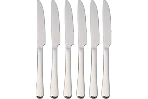 ETREXONLINE 6 couteaux de table en acier inoxydable 22,5 x 2,05 cm
