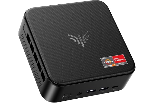 NiPoGi E3B Mini PC AMD Ryzen 5 7430U 16 Go DDR4 / 512 Go SSD Micro Ordinateur Bureau, Graphique Radeon RX Vega 7, DP+HDMI+Type-C, WiFi 6 BT5.2 Light Gamer PC