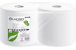 Lucart Professional 852028 - Juego de 2 bobinas, Eco 1000