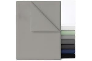 Dreamzie Bettlaken ohne Gummizug 170x260 Grau - Flaches Mikrofaser Betttuch besonders weich für Einzelbett 80x190/90x190 - Oeko-Tex Zertifiziert