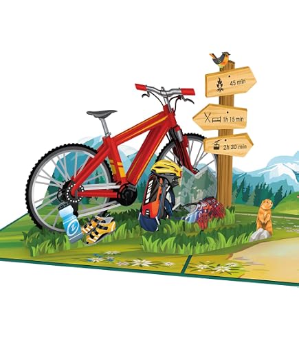 Biglietto D'Auguri 3D Pop-Up Bicicletta Con Fiori – Turchese, Fatto A Mano In Italia, Carta FSC Con Busta - 6