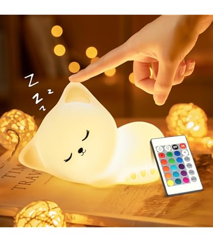 ANSMANN Nachtlampje vos & hert set - schattige slaaphulp met touchsensor - led-nachtlampje voor baby en kind ideaal als nachtlampje, sluimerlicht, kinderlamp, bedlampje voor in de kinderkamer