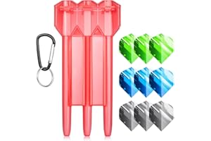 OHAODUO Caja de almacenamiento de dardos de plástico de 10 colores, con cierre de cerradura, caja de dardos profesional, funda de dardos de plástico
