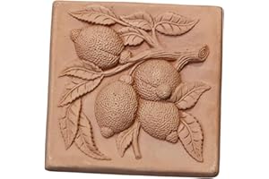 Deko Wandbilder -Früchte- Birnen, Limonen aus italienischem Terrakotta mit verschiedenen Motiven -frostfest und witterungsbeständig- "QUALITÄTSWARE" (Motiv 2)