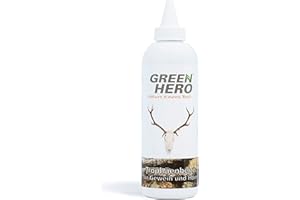 ‎GREEN HERO Trophäenbeize 200 ml zum Beizen und natürlichen Nachfärben von Geweih & Horn | Hirschhornbeize und Gehörnbeize für Trophäen aller Art zum Erhalt von natürlichen Farben