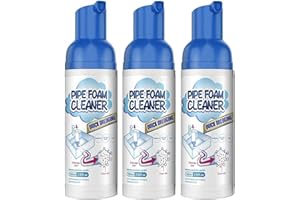 PELINUAR Herios Abfluss-Schaumreiniger, Abflussrohr-Schaumreiniger, Rohr-Deodorant, flüssiger Haarabfluss-Verstopfungsentferner und Reiniger, Verstopfungsentferner, Geruchsbeseitiger (3 Stück)