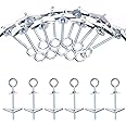 GLARKS 15pcs M5 O-Shaped Eye Bolt Toggle Anchors Set for Drywall, Toggle Bolts, Butterfly Anchors, Spring Toggle Wing Bolts for Ceiling, Sheetrock, Hollow Wall