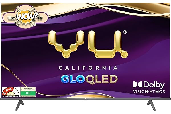 Vu 108cm (43 inches) GloQLED Series 4K QLED Smart Google TV 43GLOQLED25