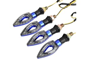MUXSAM 4 PCS Motorcycle Led Turn Signal Light, Universal Watertight Motorbike Turning Indicators, 12V Blinker Amber LED Light Indicator,Daytime Running Lights Brake Lights for Motorcycle