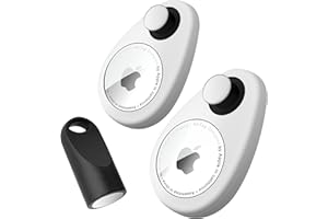 DIBDIB Airtag Holder Hidden 2 Pack GPS Tracker Case, Anti-Removal Airtag Silikonhülle mit Pins, geeignet für Kinder, ältere Menschen, Haustiere, Rucksack, Gepäck (Weiß)