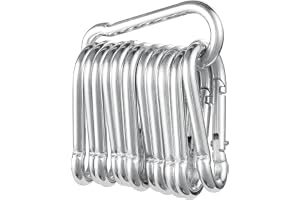 12 Karabinerhaken Verzinkt – 180 Kg Belastbarkeit, Federhaken Für Rucksack, Hundeleine, Camping