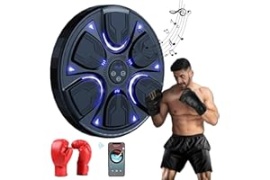 DVONE 40 Cm Máquina de Boxeo de Música, 8 Velocidades Inteligente de Boxeo Eléctrico, Autonomía de hasta 4-8 Horas y Soporta 400 kg de Fuerza para Niños y Adultos