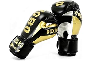 Hwtcjx Guantes de Boxeo, Guantes Boxeo para Niños, Boxing Gloves, Cuero Saco para MMA, Muay Thai, Artes Marciales, Sparring, Kickboxing, Tallas 6 onzas, Adecuados para Niños de 3 a 12 años