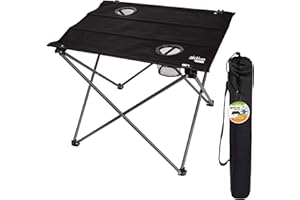 AKTIVE Mesa Plegable Camping Textil 61x53x51 Cm - Negra