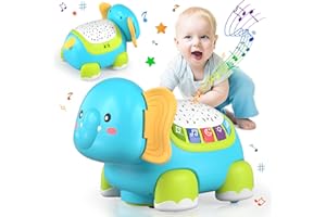 Lehoo Castle Zabawka do raczkowania dla dzieci od 3, 6, 9 miesięcy, zabawka dla niemowląt z muzyką i projektorem, zabawka edukacyjna dla wczesnego dzieciństwa, zabawka edukacyjna na 1 rok, prezent dla