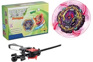 Netoke Toupie Bey Burst Turbo 4D Combinaison, Set avec Lanceur De Jeu Metal Fusion, Jouets Classiques Enfants Cadeau, Modèle: B-206