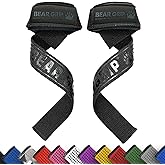 BEAR GRIP Straps - Premium Neoprene Padded Heavy Duty Double Stitched Weight Lifting Gym Straps, Deadlift, Gym Accessories fo