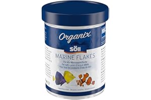 Söll 81934 Organix Marine Flakes 490 ml - Hauptfutter Fischflocken für Meerwasserfische und Aquarienfische, Proteine und Vitamine für natürliche Ernährung im Aquarium