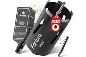 Fortura Foret à carotter Ø 50-162 mm / longueur 200 mm / SDS Plus / foret / couronne de forage diamantée / couronne de forage diamantée / prise de courant / foret à carotter / diamant (Ø127 x 200 mm)