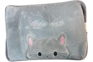 GENERICO Borsa Acqua Calda Elettrica Ricaricabile con tasca scalda mani riscalda mani piedi (CAT Griggio)