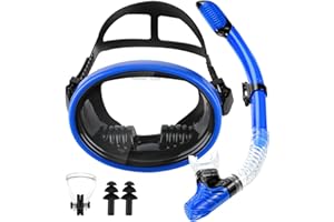 Masque de plongée avec Tuba pour Adultes, Masque de plongée panoramique à 189 ° Luckits avec Tube respiratoire Anti-Fuite et Anti-buée, Masque de Natation pour Femmes et Hommes, Piscine de Plage