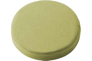 WAIGG KII Cuscino rotondo spesso per sedia, rotondo e lavabile, per interni ed esterni, sala da pranzo, patio, cuscino antiscivolo per sedie (40 x 40 x 3 cm, verde)