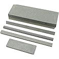 Dekton 5 Piece Sharpening Stone Set-Sharpening Stone Set Ideal for Sharpening Chisels, Scissors, Shears, Knives| Aluminum Oxide Stones|Contains Rounded, Triangular, Thin Flat, Small Flat, Large Flat