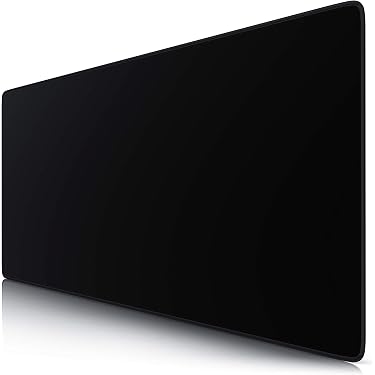Tappetino Da Tavolo Gaming E Office 1200x600x3 Mm – Base Antiscivolo In Gomma, Superficie Liscia Per Mouse E Tastiera, Arrotolabile, Nero