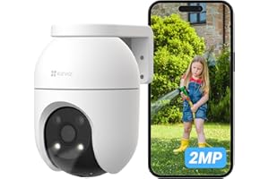 EZVIZ C8c 2MP 360° Outdoor WiFi Surveillance Camera with Auto-Zoom Tracking, Human Shape Detection, Colour Night Vision, Two-Way Audio, IP65 Waterproof, Active Defense