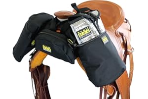 TrailMax Mittelgroße Sattelhorntasche & Pommel Pocket Combo Trail Riding Satteltaschen mit 1 Set TrailMax Horn Taschen & 1 Pommel Pocket