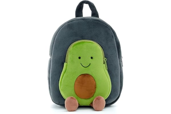 Frantic Cute Backpack for Nursery Children Soft Plush Velvet Cartoon Animal Plush Preschool Mini Travel Bags for Baby Girl & Baby Boy Ideal for Girls, Boys & Toddlers, 2-5 Years